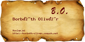 Borbáth Olivér névjegykártya